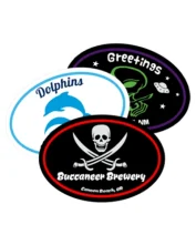 customize oval stickers
