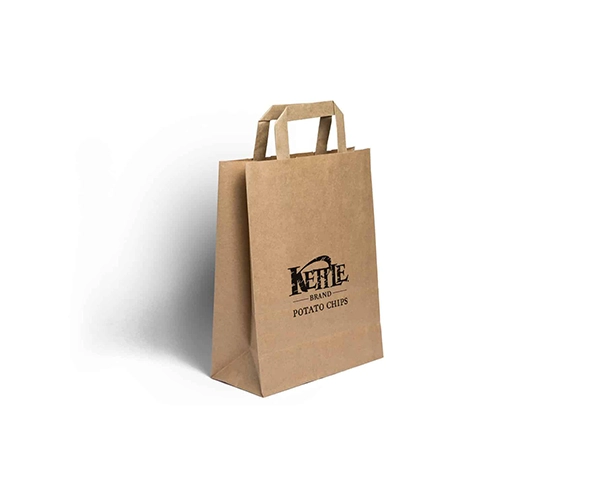 Custom Flat Handle Paper Bags